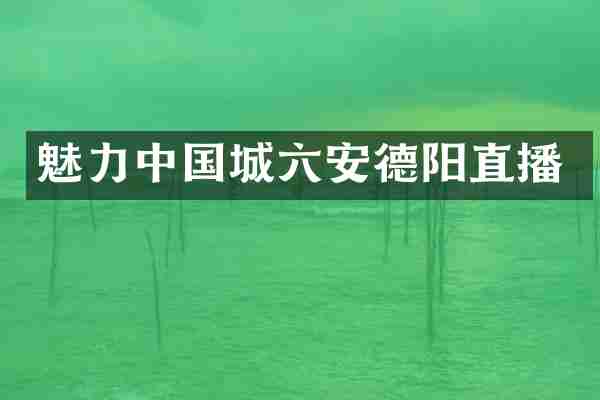 魅力中国城六安德阳直播