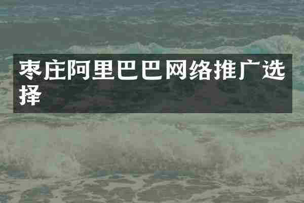 枣庄阿里巴巴网络推广选择