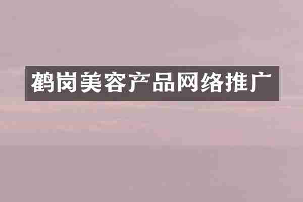 鹤岗美容产品网络推广