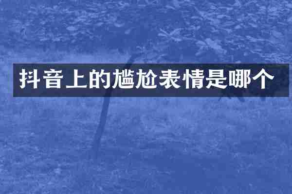抖音上的尴尬表情是哪个