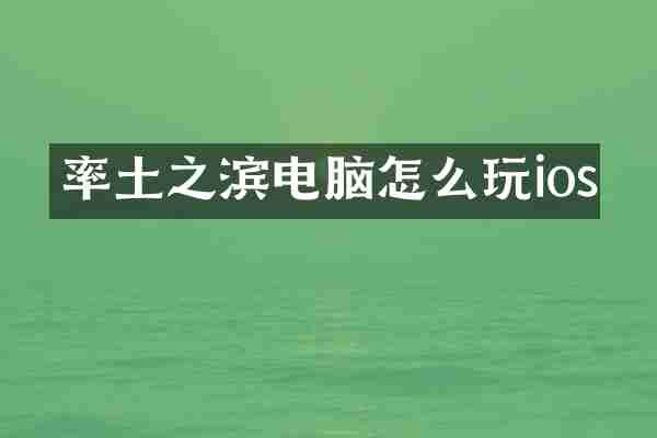 率土之滨电脑怎么玩ios