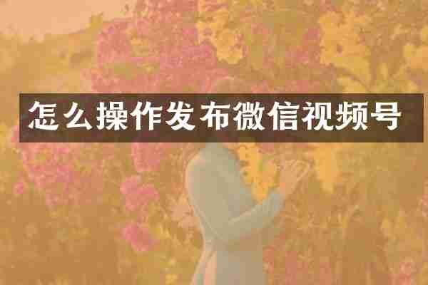 怎么操作发布微信视频号
