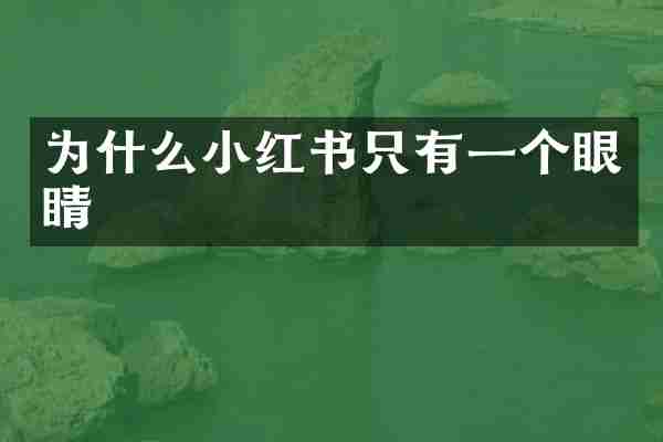 为什么小红书只有一个眼睛