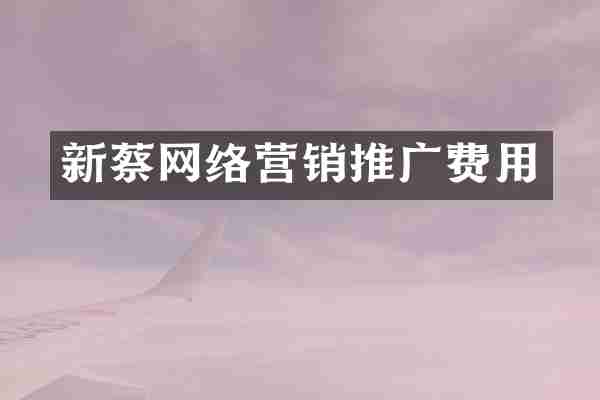 新蔡网络营销推广费用