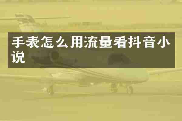 手表怎么用流量看抖音小说