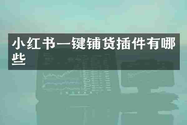 小红书一键铺货插件有哪些
