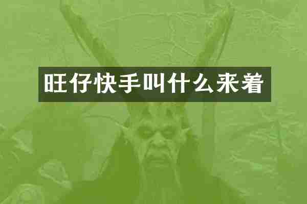 旺仔快手叫什么来着