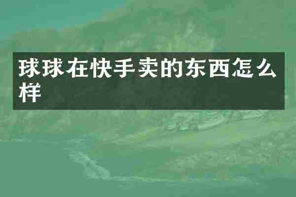 球球在快手卖的东西怎么样