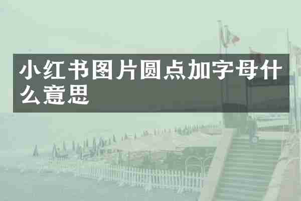 小红书图片圆点加字母什么意思