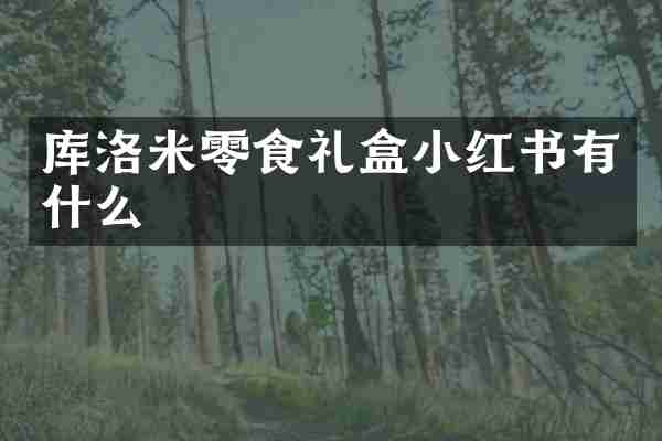 库洛米零食礼盒小红书有什么
