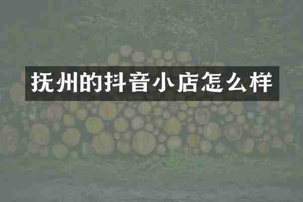 抚州的抖音小店怎么样