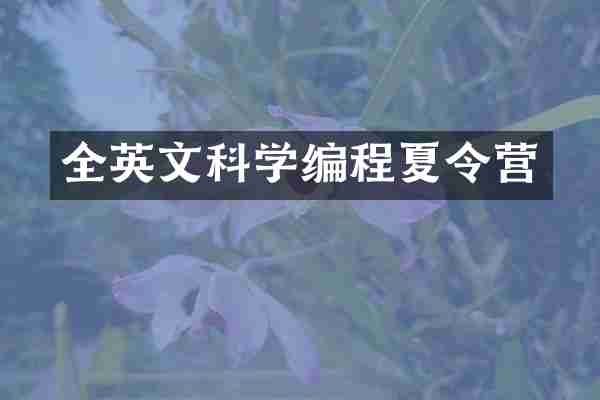 全英文科学编程夏令营
