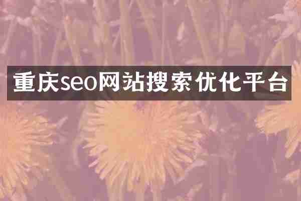 重庆seo网站搜索优化平台