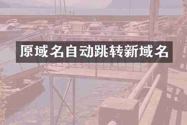 原域名自动跳转新域名