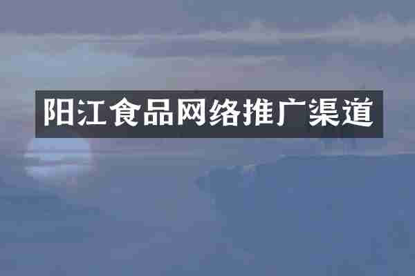 阳江食品网络推广渠道
