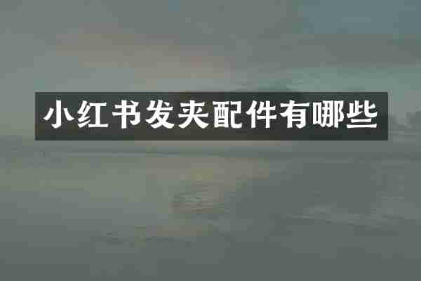 小红书发夹配件有哪些