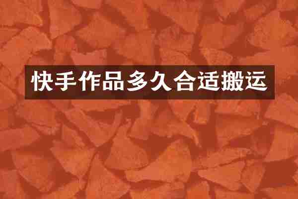 快手作品多久合适搬运