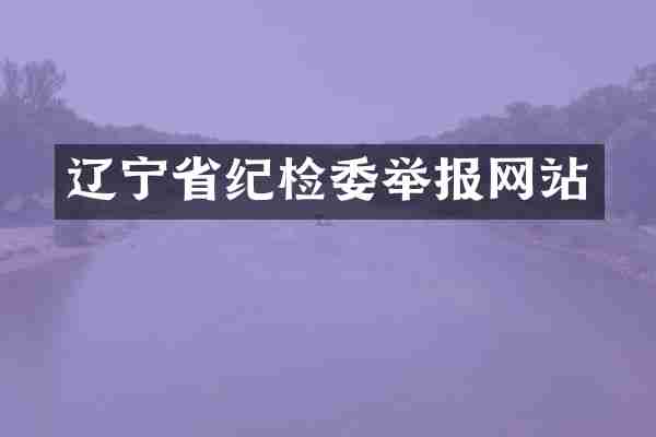 辽宁省纪检委举报网站
