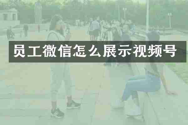 员工微信怎么展示视频号