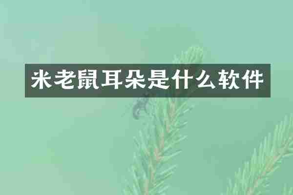 米老鼠耳朵是什么软件
