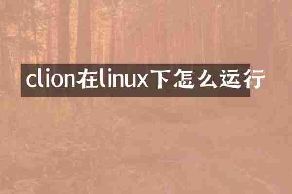 clion在linux下怎么运行