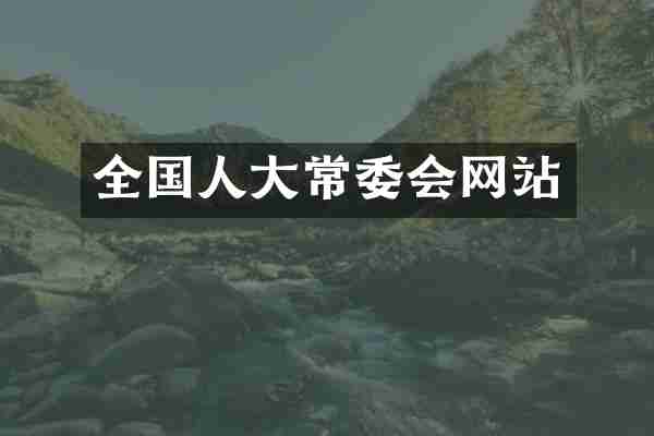 全国人大常委会网站
