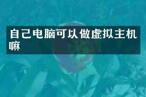 自己电脑可以做虚拟主机嘛