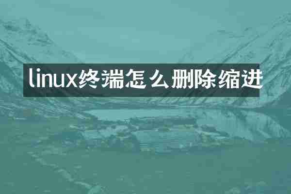 linux终端怎么删除缩进
