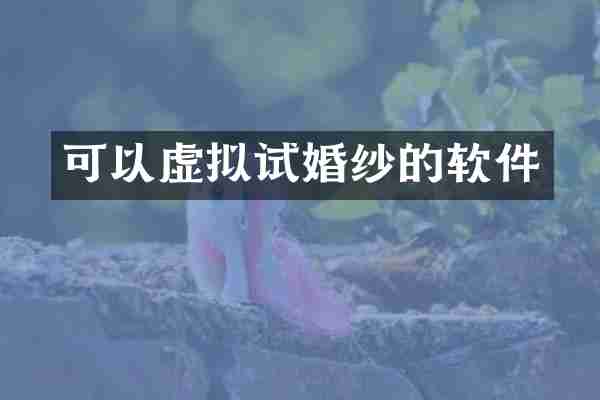 可以虚拟试婚纱的软件