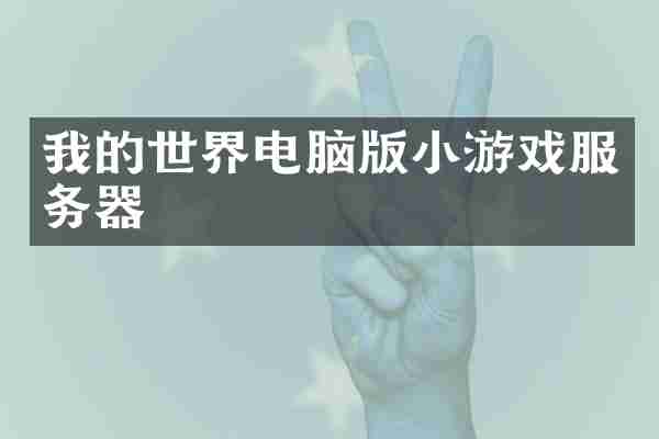 我的世界电脑版小游戏服务器
