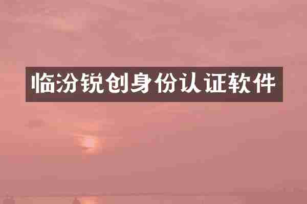 临汾锐创身份认证软件