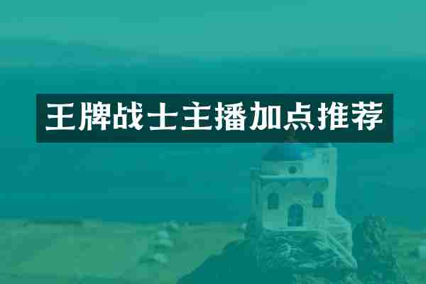 王牌战士主播加点推荐