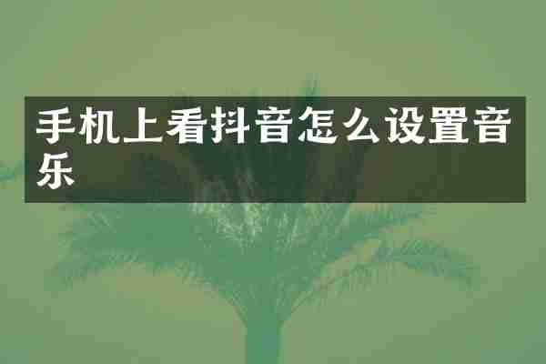 手机上看抖音怎么设置音乐
