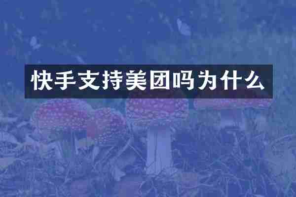 快手支持美团吗为什么