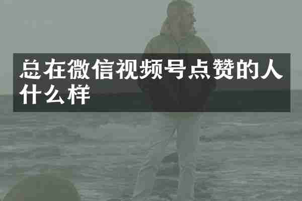 总在微信视频号点赞的人什么样