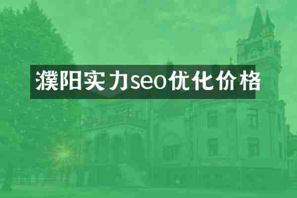 濮阳实力seo优化价格