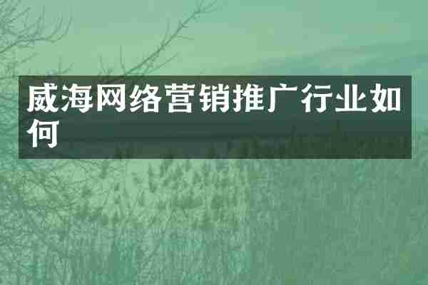 威海网络营销推广行业如何