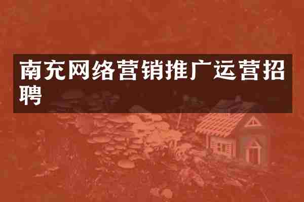 南充网络营销推广运营招聘