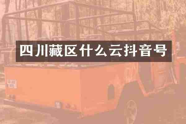 四川藏区什么云抖音号