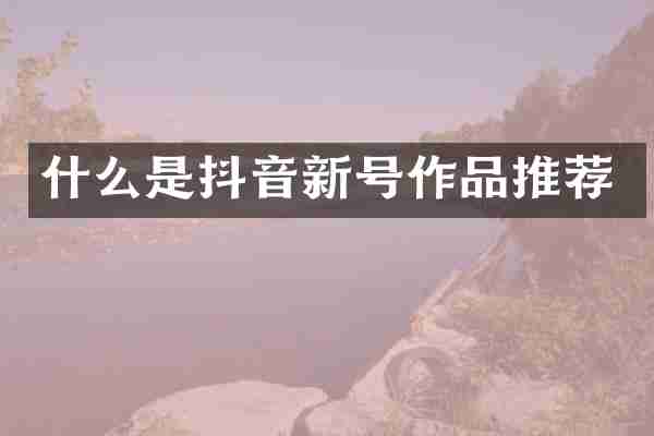 什么是抖音新号作品推荐