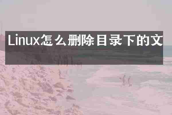 Linux怎么删除目录下的文件