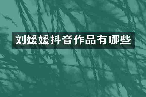 刘媛媛抖音作品有哪些