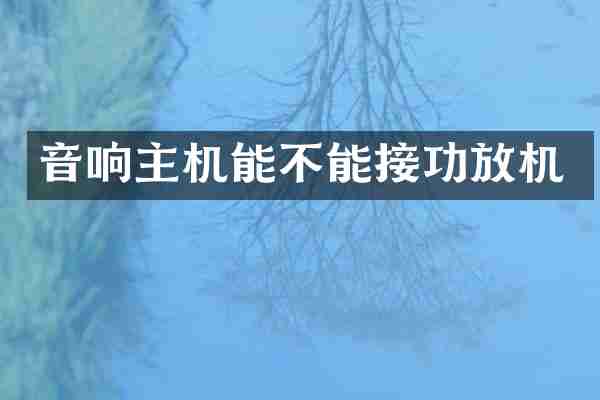 音响主机能不能接功放机