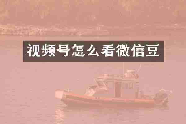 视频号怎么看微信豆