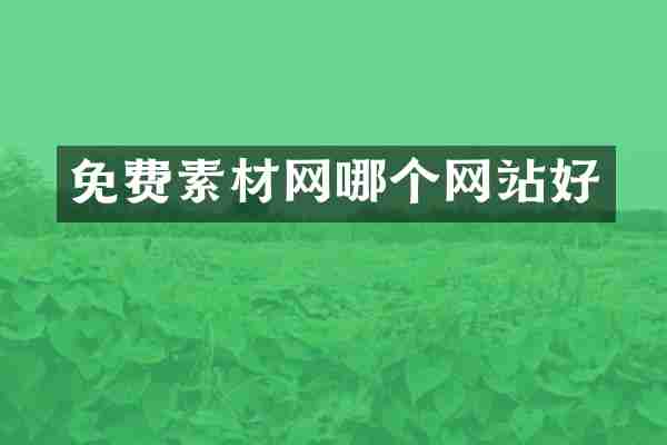 免费素材网哪个网站好