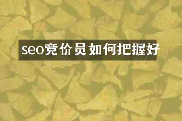 seo竞价员如何把握好