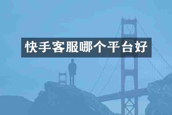 快手客服哪个平台好