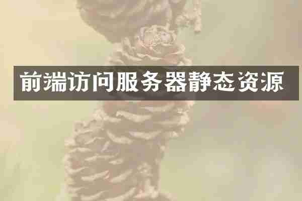 前端访问服务器静态资源