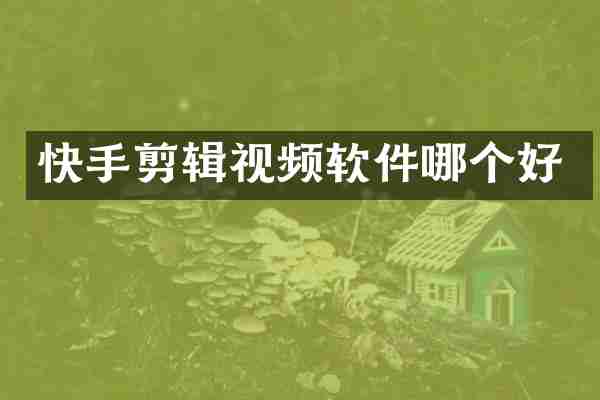 快手剪辑视频软件哪个好