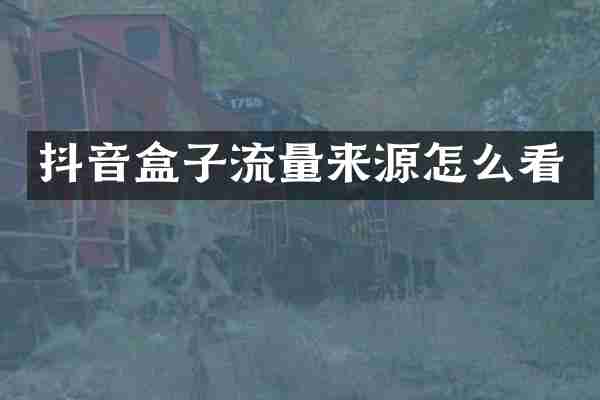 抖音盒子流量来源怎么看
